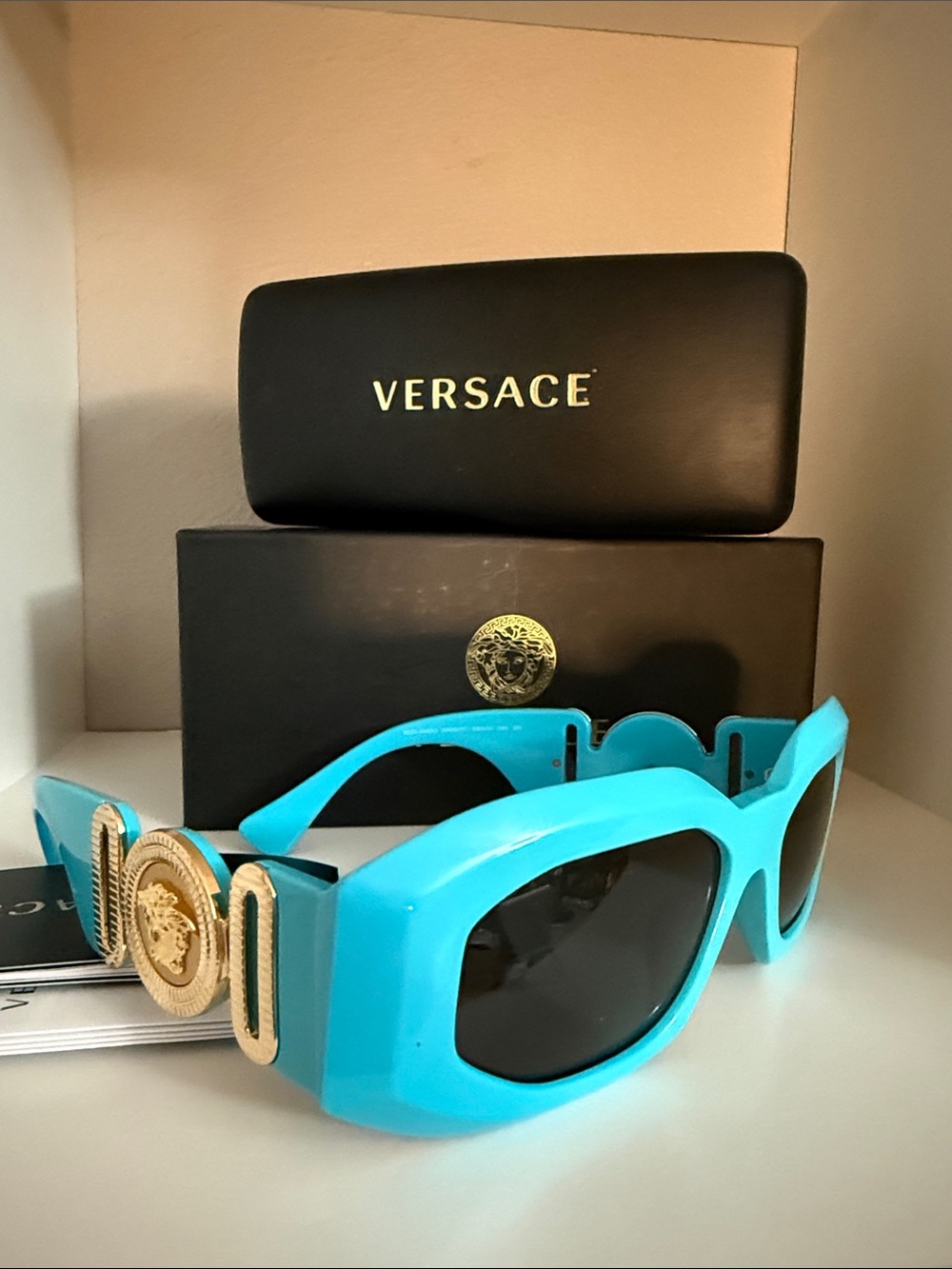 Versace Frame:543987 AZURE (BLUE) Lens:Dark Grey - NIB